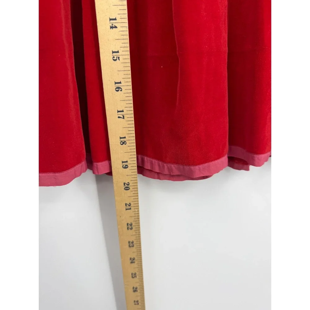 Florence Eiseman‎ Neiman Marcus Velvet Dress Kids 1T Red Floral Applique Vintage
